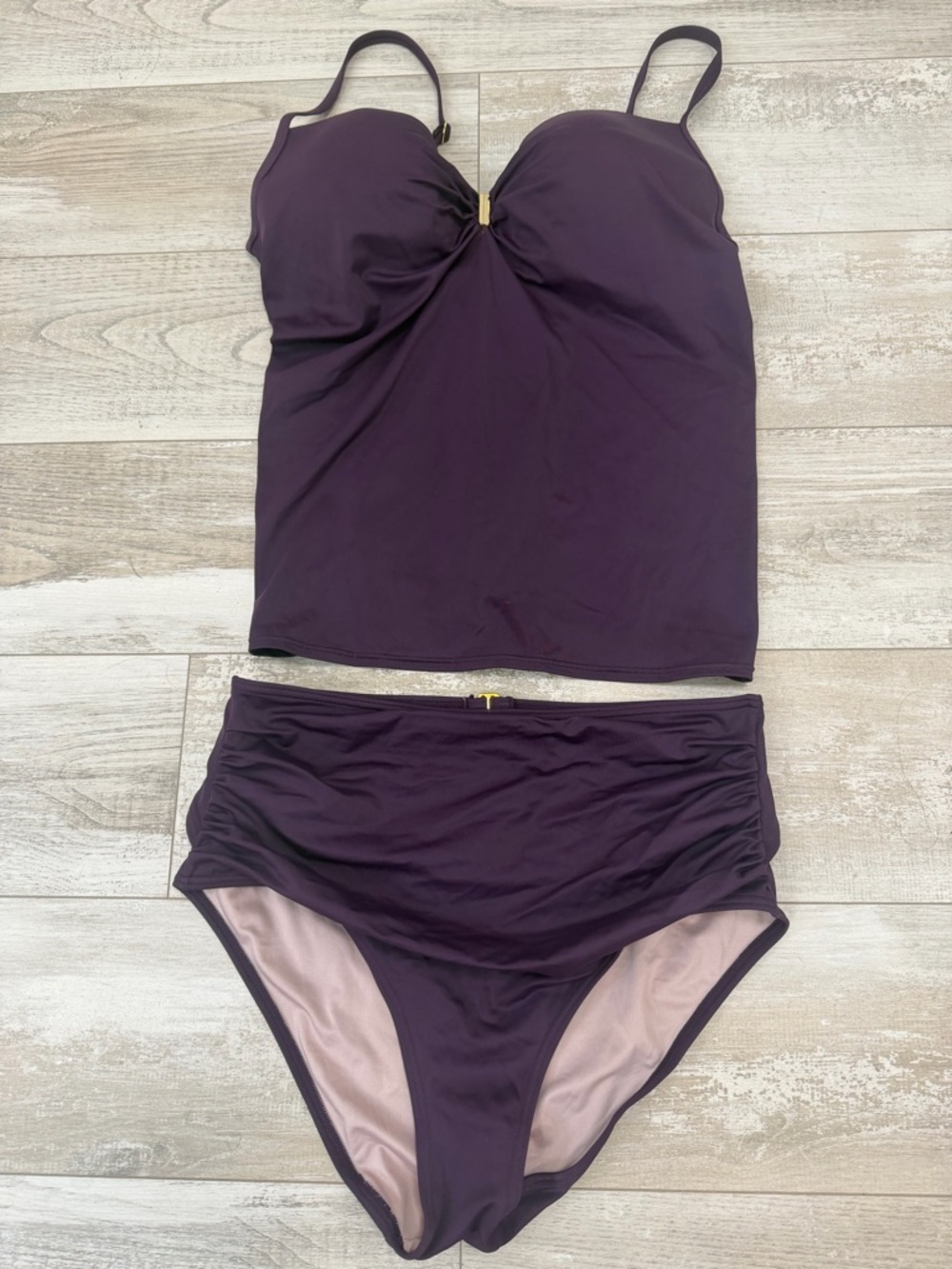 Victoria's Secret Purple Tankini Swimsuit Set 36C M EUC